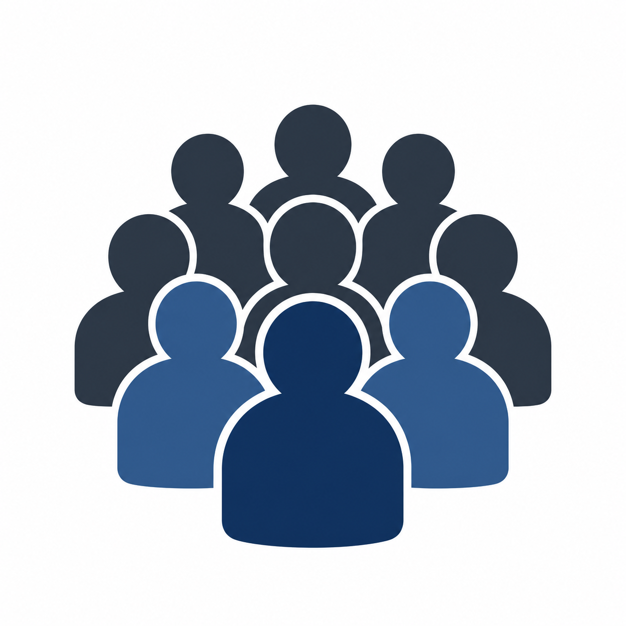 Crowd Icon Above Text With White Background